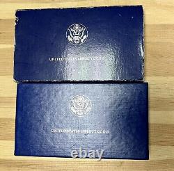 1986 US Liberty Proof Commemorative $5 Gold & Silver Vintage 3 Coin Set COA OGP