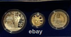 1986 US Liberty Proof Set 3 Coins $5 GOLD, SILVER & HALF DOLLAR, SPECIFICATIONS