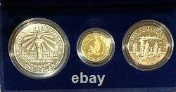 1986 US Liberty Proof Set 3 Coins $5 GOLD, SILVER & HALF DOLLAR, SPECIFICATIONS