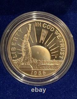 1986 US Liberty Proof Set 3 Coins $5 GOLD, SILVER & HALF DOLLAR, SPECIFICATIONS