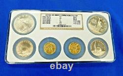 1986 US Mint Liberty 6 Coin Commemorative Set Proof & Uncirculated GOLD/SILVER N