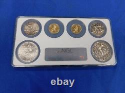 1986 US Mint Liberty 6 Coin Commemorative Set Proof & Uncirculated GOLD/SILVER N