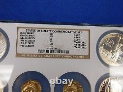 1986 US Mint Liberty 6 Coin Commemorative Set Proof & Uncirculated GOLD/SILVER N