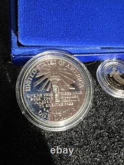 1986 US Mint Liberty Commemorative 3-Coin Silver and Gold Proof Set