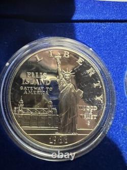 1986 US Mint Liberty Commemorative 3-Coin Silver and Gold Proof Set