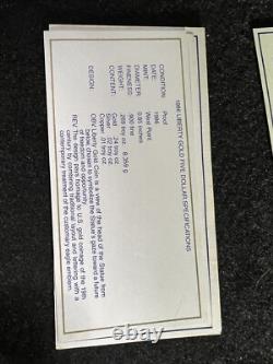 1986 US Mint Liberty Commemorative 3-Coin Silver and Gold Proof Set