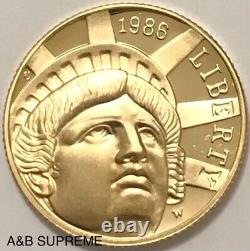 1986 W $5 Gold Coin Statue Of Liberty Commemorative Superb Gem Cameo Proof