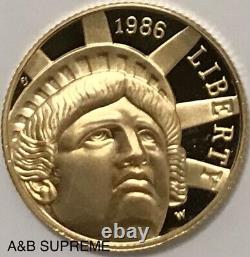 1986 W $5 Gold Coin Statue Of Liberty Commemorative Superb Gem Cameo Proof