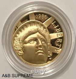 1986 W $5 Gold Coin Statue Of Liberty Commemorative Superb Gem Cameo Proof