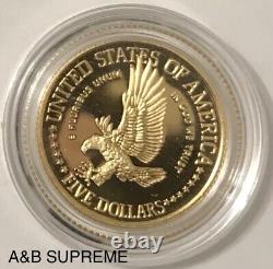 1986 W $5 Gold Coin Statue Of Liberty Commemorative Superb Gem Cameo Proof