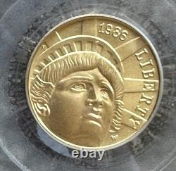 1986-W $5 US VAULT COLLECTIONS Gold STATUE OF LIBERTY PCGS MS69