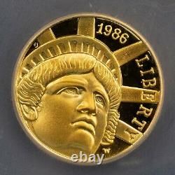1986-W G$5 Statue of Liberty Commemorative Gold Coin IGC PROOF 70 DCAM G1412