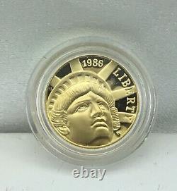 1986-W Gold $5 Commem Statue of Liberty Proof coin in Capsule