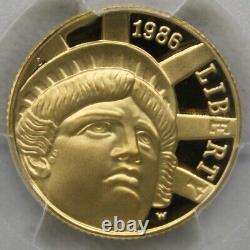 1986-W PCGS PR70 DCAM $5 Gold Half Eagle Statue of Liberty Proof LOW POP 719