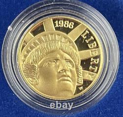 1986-W Proof $5.00 Dollar Liberty Gold Coin