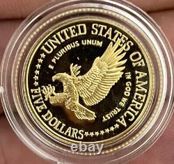 1986-W Proof $5.00 Dollar Liberty Gold Coin