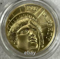 1986-W Proof $5.00 Dollar Liberty Gold Coin With Box & Coa