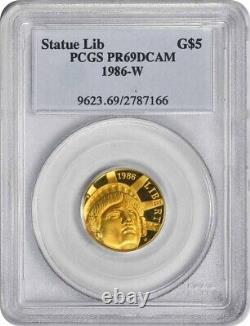 1986-W State of Liberty $5 Gold Five Dollar Proof Commemorative PR69DCAM PCGS