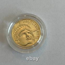 1986 W Statue of Liberty Centennial Commemorative Gold Proof $5 Coin