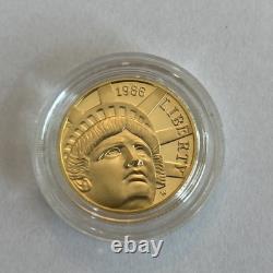 1986 W Statue of Liberty Centennial Commemorative Gold Proof $5 Coin