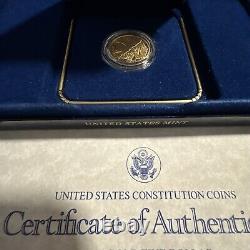 1987 Constitution $5 Gold Coin in OGP with COA WE THE PEOPLE
