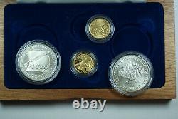 1987 Constitution Commemorative 4 Coin Set Gold Silver Proof/UNC with COA (No Box)