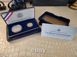 1987 Constitution Silver Dollar and Gold Five Dollar Authenticated Proof Coin