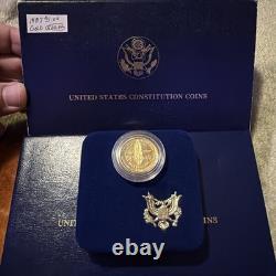1987 GOLD U. S Mint $5 Dollars Proof US Constitution We The People Full Set COA