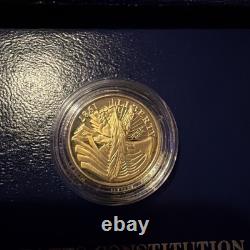 1987 GOLD U. S Mint $5 Dollars Proof US Constitution We The People Full Set COA