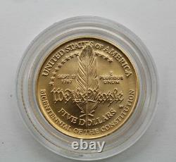 1987 Liberty Five Dollars Gold Coin Uncirculated Mint