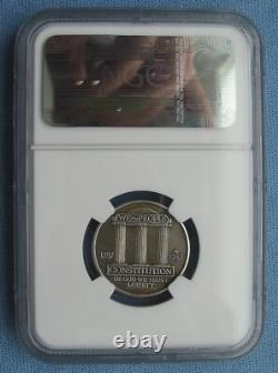 1987 P-5460 Zinkann Half Eagle Pattern for Gold $5 Silver Antiqued NGC MS66