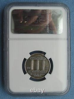 1987 P-5460 Zinkann Half Eagle Pattern for Gold $5 Silver Antiqued NGC MS66