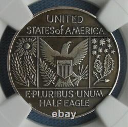 1987 P-5460 Zinkann Half Eagle Pattern for Gold $5 Silver Antiqued NGC MS66