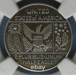 1987 P-5460 Zinkann Half Eagle Pattern for Gold $5 Silver Antiqued NGC MS66
