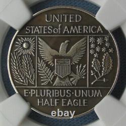 1987 P-5460 Zinkann Half Eagle Pattern for Gold $5 Silver Antiqued NGC MS66