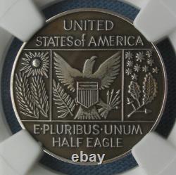 1987 P-5460 Zinkann Half Eagle Pattern for Gold $5 Silver Antiqued NGC MS66