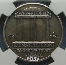 1987 P-5460 Zinkann Half Eagle Pattern for Gold $5 Silver Antiqued NGC MS66