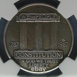 1987 P-5460 Zinkann Half Eagle Pattern for Gold $5 Silver Antiqued NGC MS66