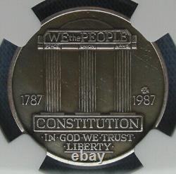 1987 P-5460 Zinkann Half Eagle Pattern for Gold $5 Silver Antiqued NGC MS66