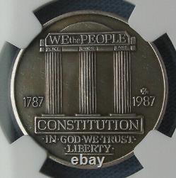 1987 P-5460 Zinkann Half Eagle Pattern for Gold $5 Silver Antiqued NGC MS66