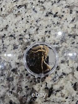 1987 Silver Eagle Gold Gild. 9999 Dollar 1oz Coin