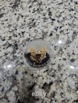 1987 Silver Eagle Gold Gild. 9999 Dollar 1oz Coin