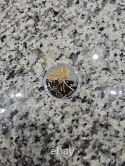 1987 Silver Eagle Gold Gild. 9999 Dollar 1oz Coin