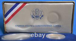 1987 UNITED STATES CONSTITUTION $5 Gold & $1 Silver Two Coin Set PROOFS 1987 Con