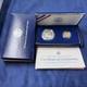 1987 Usa Constitution 2 Coin Set Silver $1+ $5 Five Gold Proof + Coa- Lot P-1