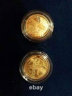 1987 US Constitution 4-Coin Commemorative Set 2 gold & 2 silver with COA