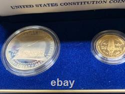 1987 US Constitution Coins Proof Set! We The People $5 Gold & Silver $1