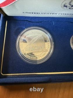 1987 US Constitution Coins Proof Set! We The People $5 Gold & Silver $1