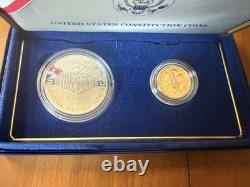 1987 US Constitution Coins Proof Set! We The People $5 Gold & Silver $1