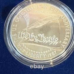 1987 US Constitution Coins Proof Set! We The People $5 Gold & Silver $1